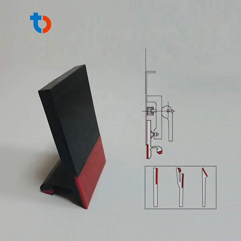 Conveyor belt chute lining y type pu rubber double seal side skirting system