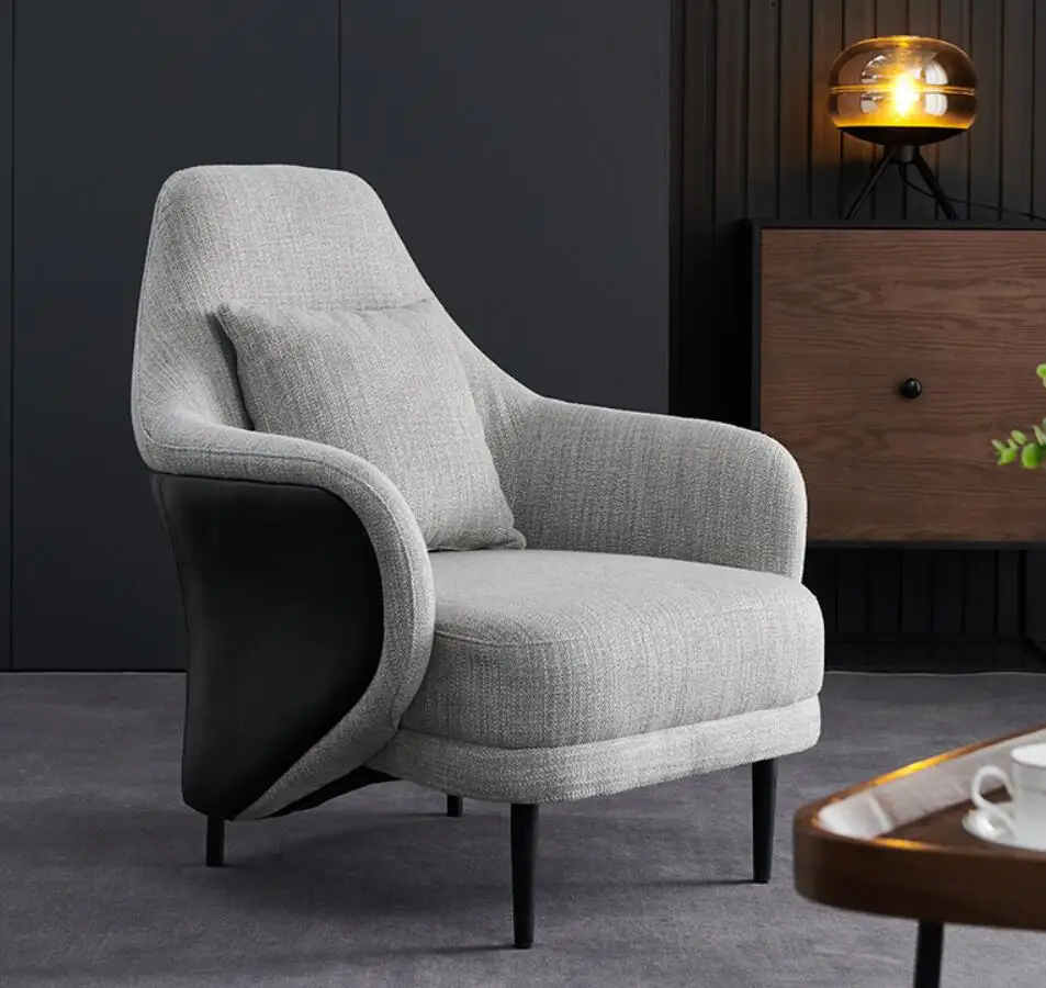 Modern Nordic Luxury Living Room Chair Italian Design Furniture Hotel Lobby Armchair Fabric  Accent Lounge Chair