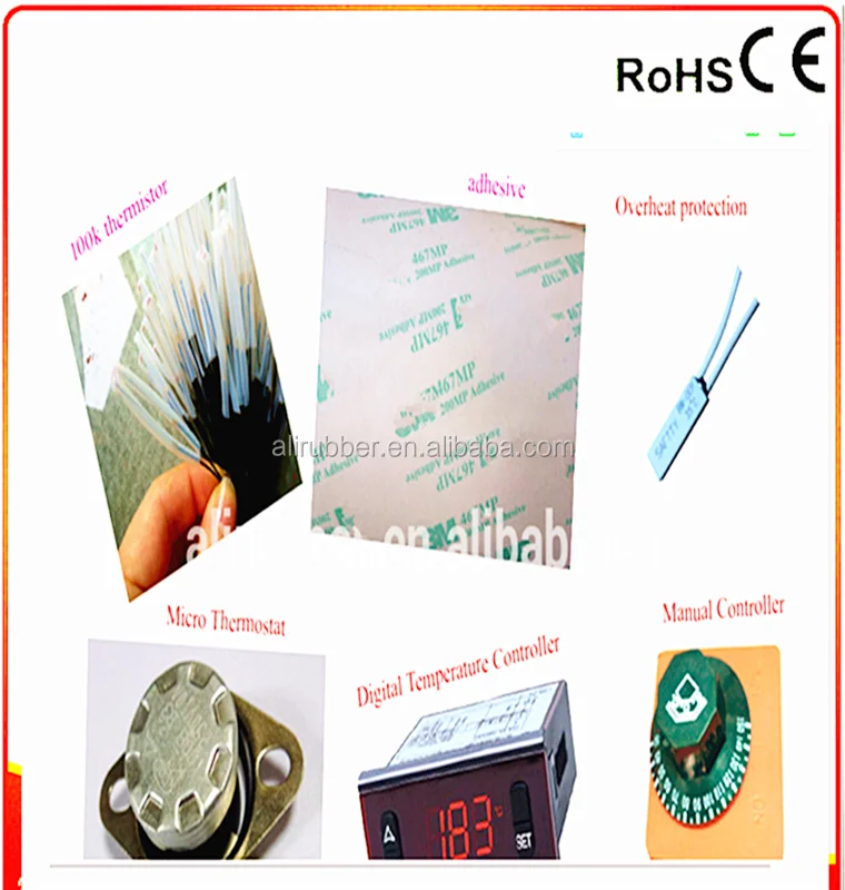 500*1700*1.5mm 230v 1500W Heat Hot Blanket for Wakeboard Press Flexible silicone rubber heater 1000mm lead wire from short