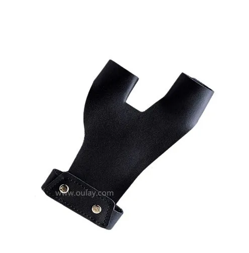 Hunting Leathers Hand Guard Holster Shooting Achery Traditional Fingers Guard  Gear 2 Finger Guard Leather Hunting left hand