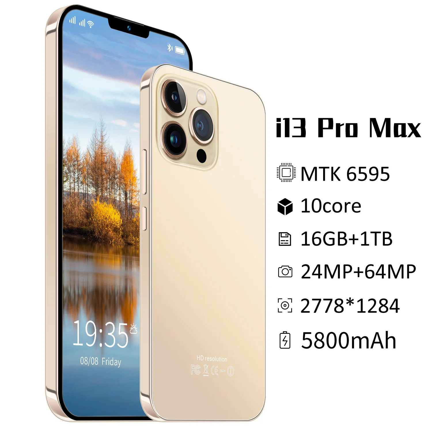 Best Price Wholesale I 13 Pro Max Smart Phones 12gb+512gb 6.5-inch Full-screen Hd 13+32mp Camera Mobile Phones