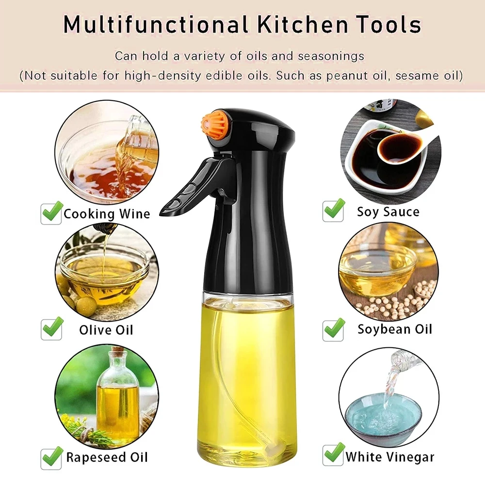 Kitchen Gadgets Accessories For Salad BBQ Roasting Refillable Olive Oil Dispenser Spray Versatile Vinegar Spritzer Bottle