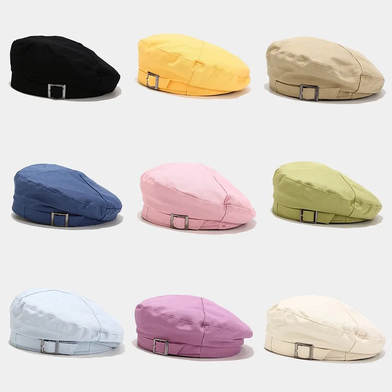 Fashion winter hats designer solid color retro beret artist hat for women caps hats