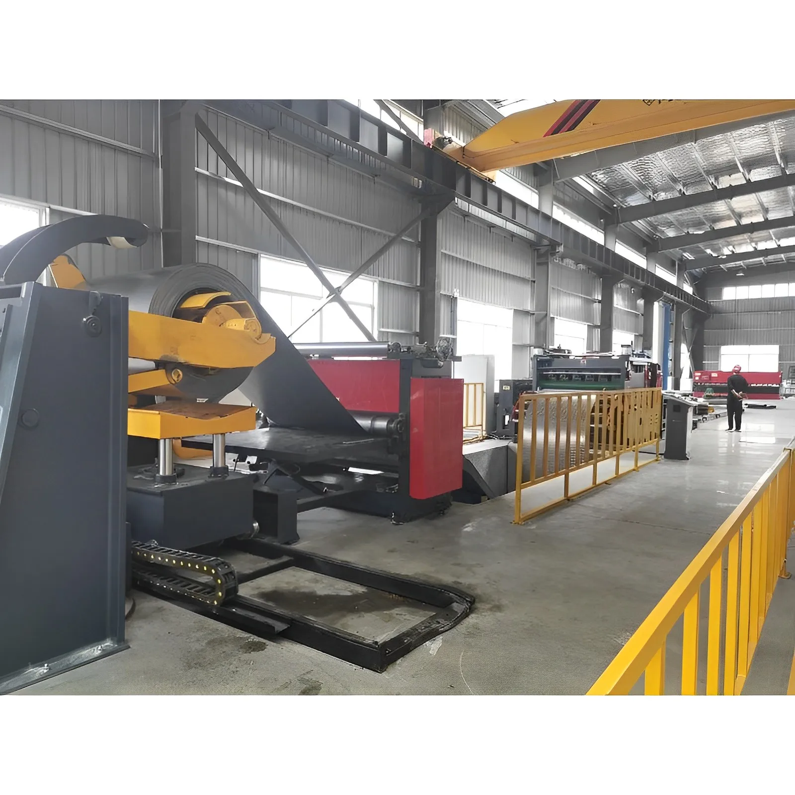 0.3mm-2mm Thickness Metal Sheets Steel Plate Diamond Checker Plate Cut to Length Embossing Machine with Auto Stacker