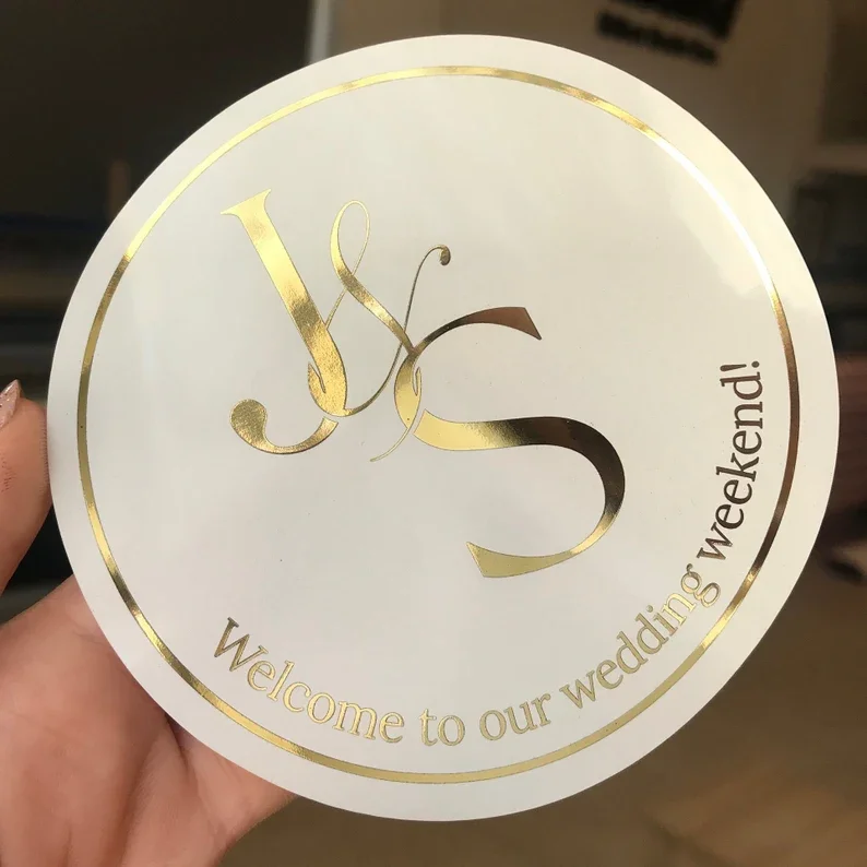 Custom Luxury Waterproof Logo Packaging Cosmetics Bottle Vinyl PVC Gold Foil Labels Roll  Shampoo Stickers Full Color Printing