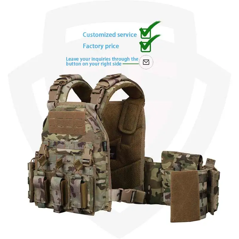 Doublesafe Molle Colete Modular Balistico Camo Camouflage Gilet Pare Balle Armor Tactical Vest Plate Carrier