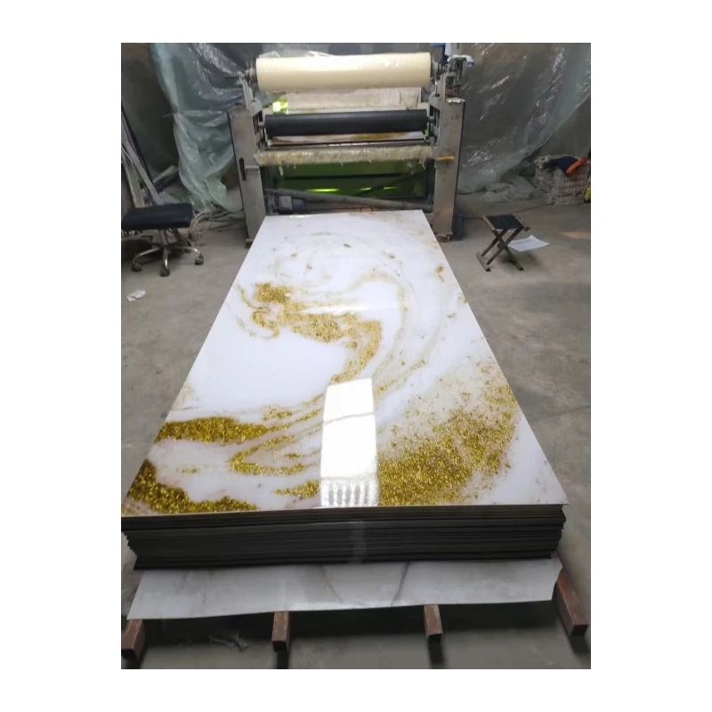 1220*2440 Sheet Marble Pvc Sheet Uv Laminated Plastic Sheet for tv background decoration