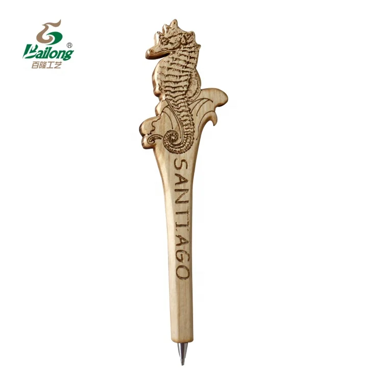 Профессиональная фабрика ручной работы Пользовательский логотип туристический сувенир подарок гравировка деревянная ручка