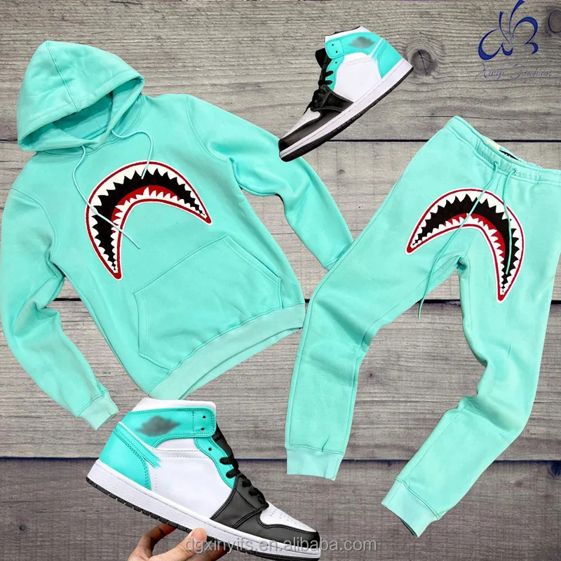 Custom Logo Solid Color Men Sweatsuit Sets Wholesalo  100% Cotton Tracksuit Private Label Sweatsuit Tech Fleece Tracksuit Jogge