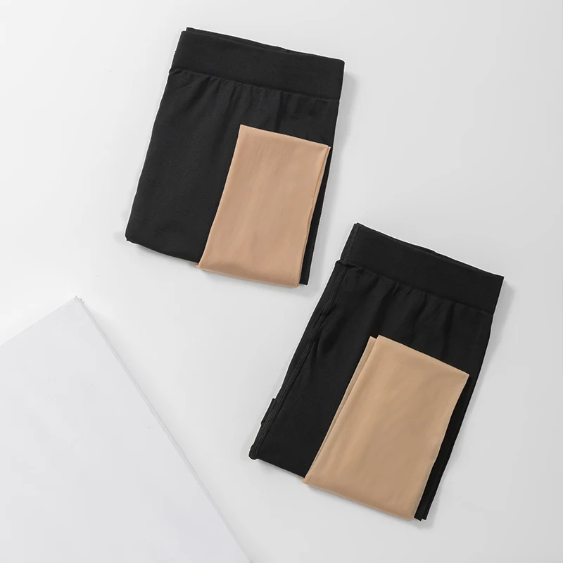 
Manufacturers Wholesale Big Size Safe Black Crotch Thin and Transparent Pantyhose Tight 