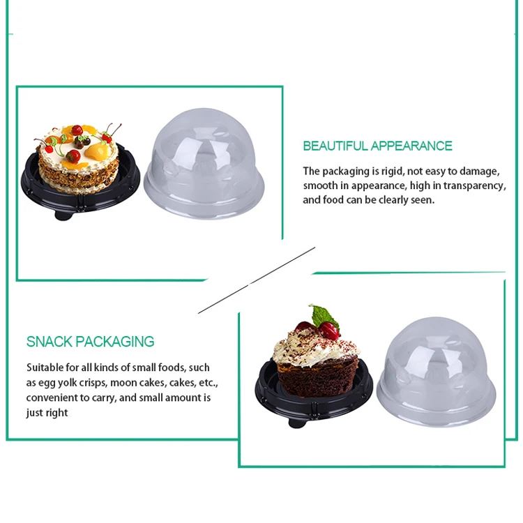 Custom Take Away Food Japanese Sushi Nori Cake Container Packaging Disposable Plastic Bento Cake Box With Lid