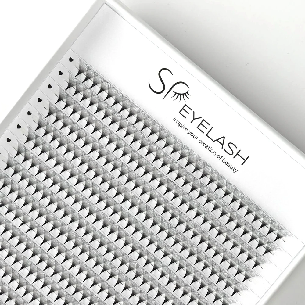 SP EYELASH Cashmere Wispy Premade Volume Fans Lashes Narrow Promade Fans Eyelash Extension M L Curl Point Base Premade Fans