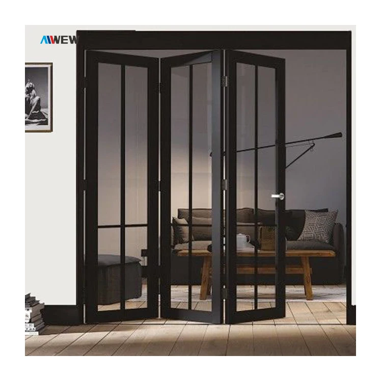 Australia Bifold Doors Aluminum Tempered Glass Bifold Door With No Seems