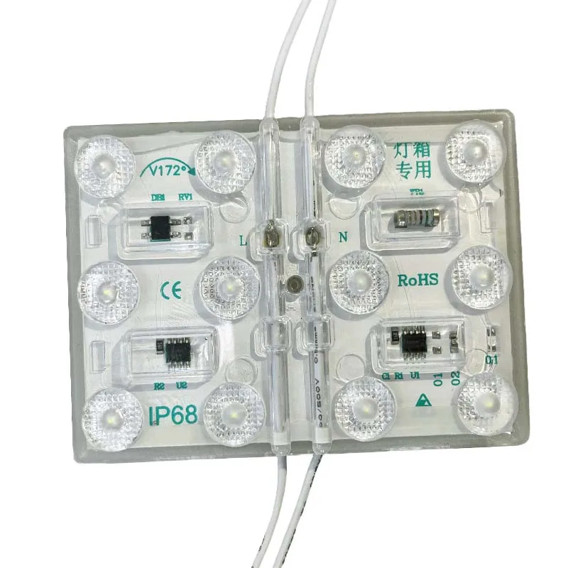 AC Lossless Blockchain LED module 220v 110v 3030 Smd With lens waterproof IP68 Special for lightbox