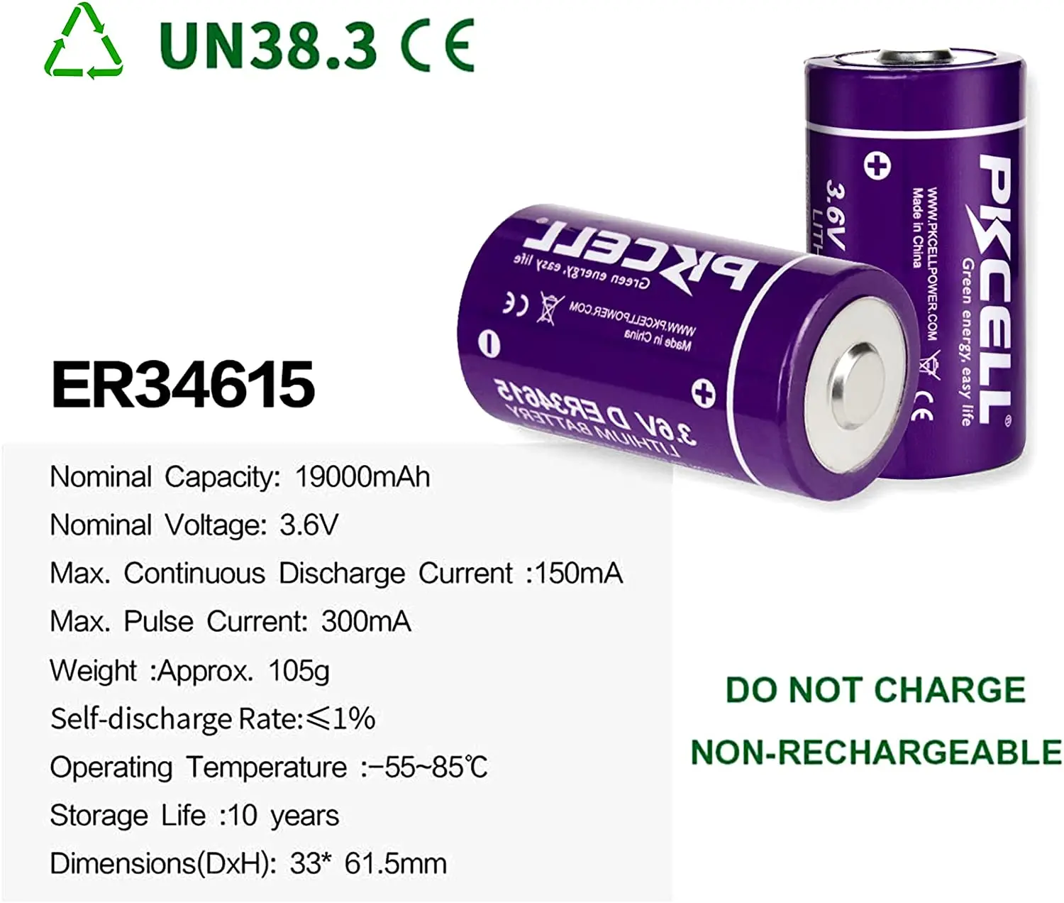 2ER34615+HPC1550 lithium super capacitor batteries lisocl2 pack battery for oil drilling