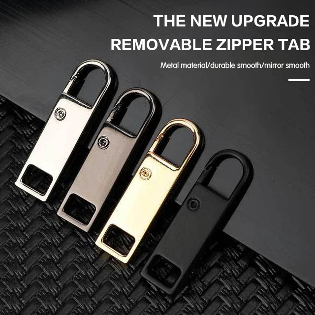 Removable zipper head electroplating zipper pull head men and women luggage clothing unlock lock head zipper piece