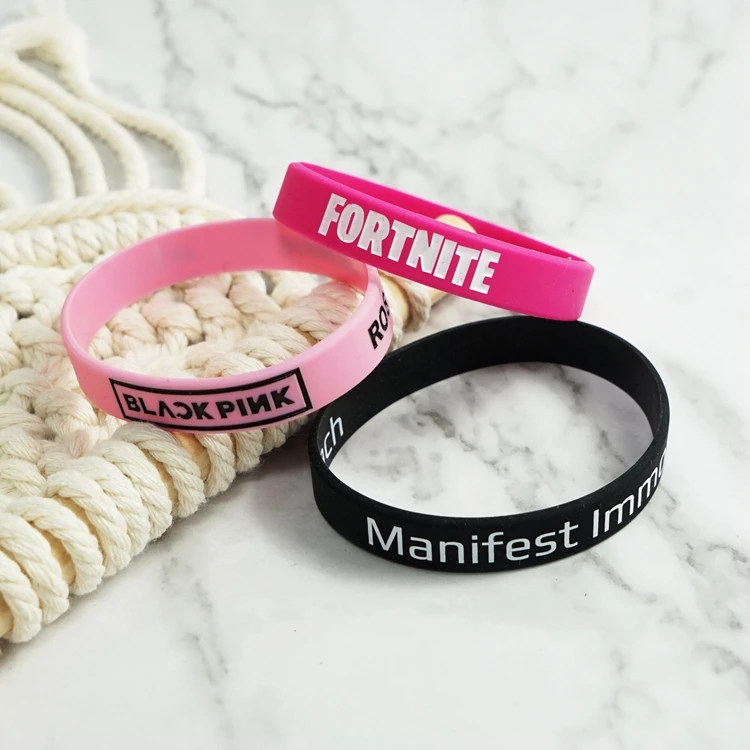 Custom Design Sports Eco-friendly Cheap High Quality No-toxic Elastic Silicone Wrist Band for Events