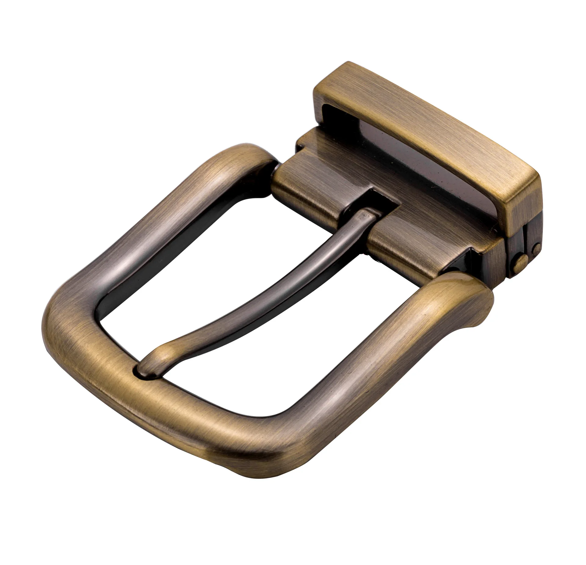 Wholesale bulk design clip clamp vintage style men needle alloy bronze color belt buckle 35mm clasp with roller for waist straps