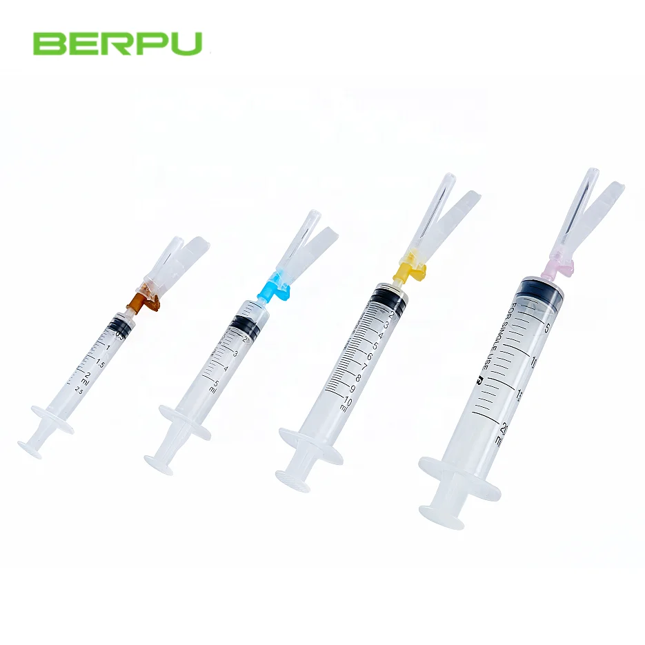 Manufacturer Well Made Sterile Hypodermic 3ml 5ml Safety Syringe For Medical Use