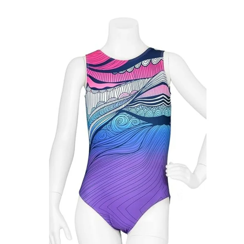 Girls Clothing Ballerina Dance Costumes Sleeveless Zipper Gymnastics Leotards Mesh Training Dancewear Ballet Leotard Women