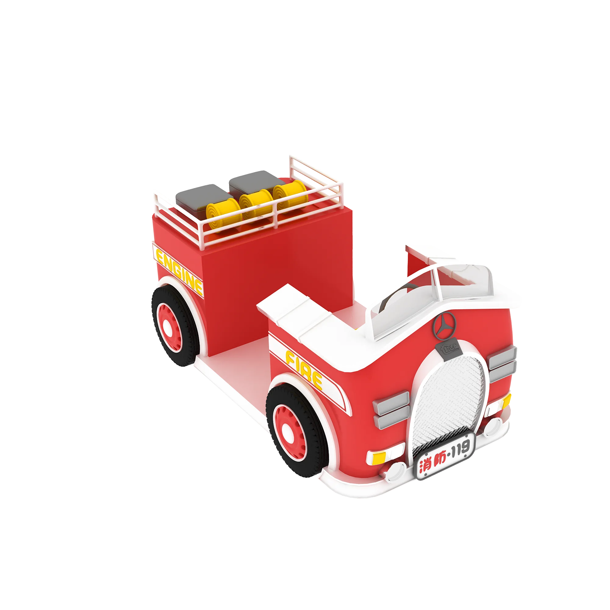 Indoor Playhouse Toy Simulation Fire Station Set Scenario Simulation Fire Fighting and Fire Extinguishing Scenes Equipment