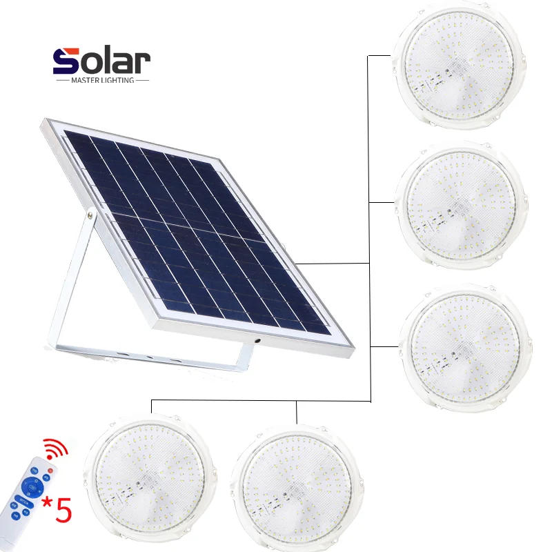 100W*3 Four In One Three Lights In A Group Outdoor Solar    300w 400w 500W Ceiling Lamp Indoor Led Induction Garden Light