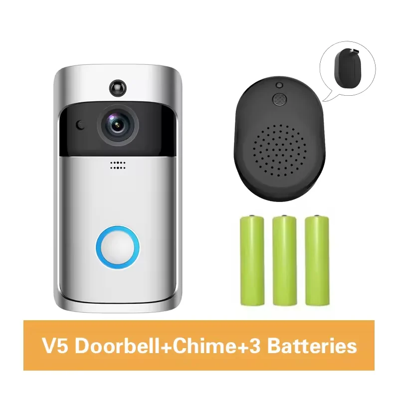 New Trend V5 Home Video Smart Wifi Video Doorbell Wireless Doorbell with Camera Intercom Wireless Ring Doorbell