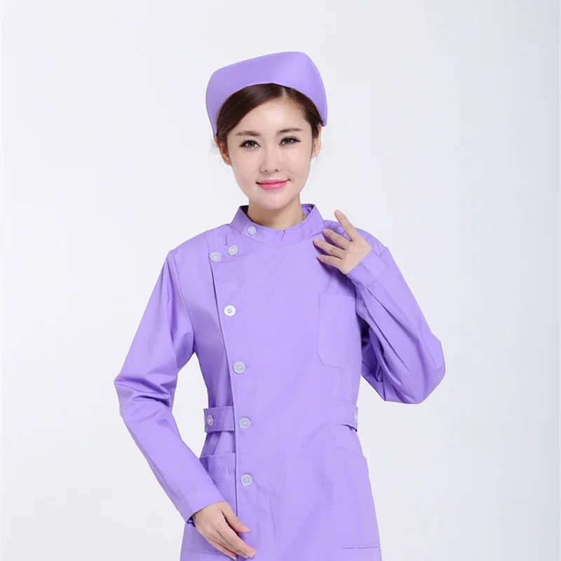 Unisex Hospital Scrub Sets White Nurse Cap Men Women SMS Material OEM Model Private Label Practical Laboratory Nursing Practical