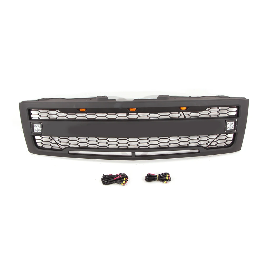 2007-2013 abs parts  front grille with side lights fit for Chevrolet Silverado