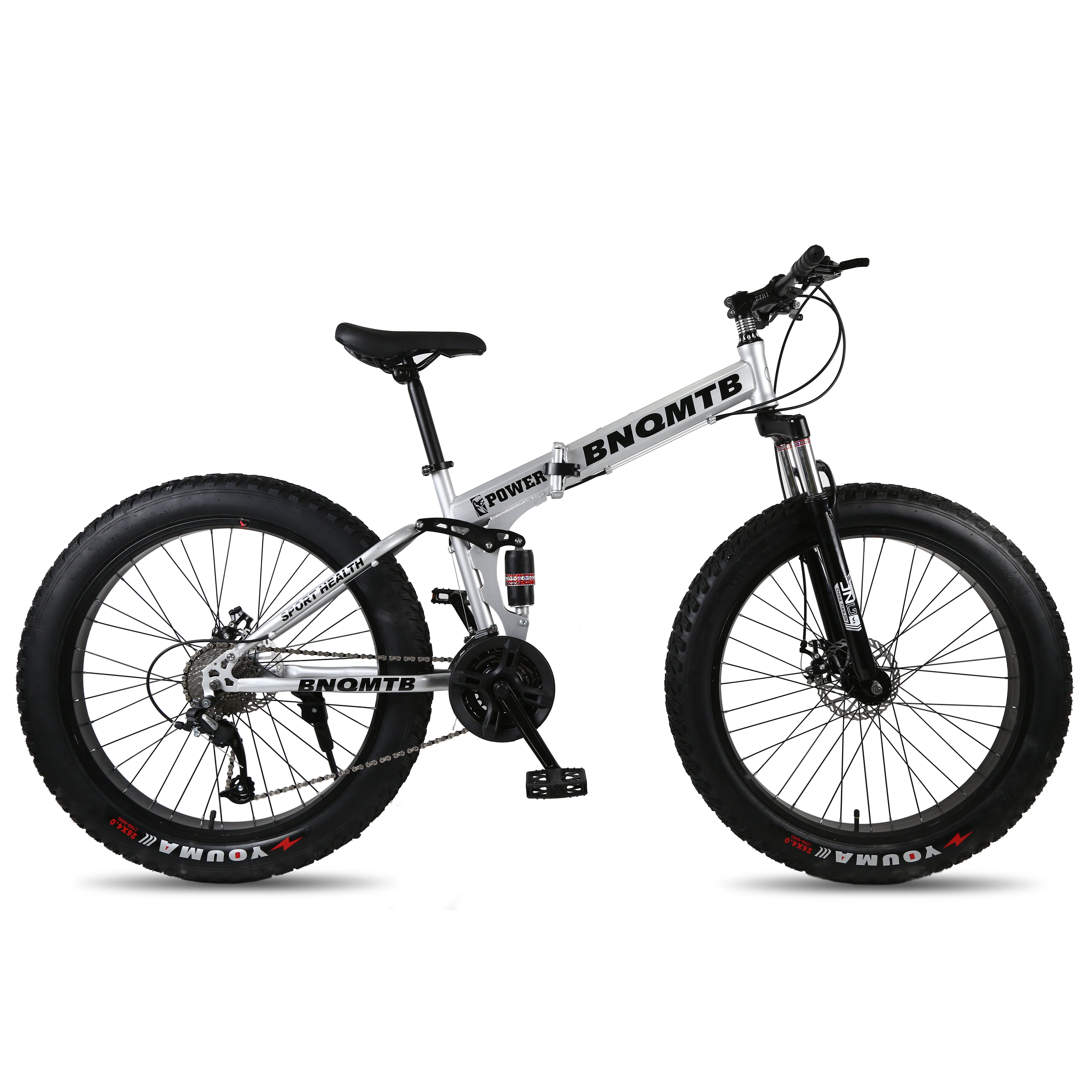 Factory-Made 26 Inch Carbon Rim Folding Beach Bike Steel Fork City Bicycle for Adults for Cycling on Snow Mountain
