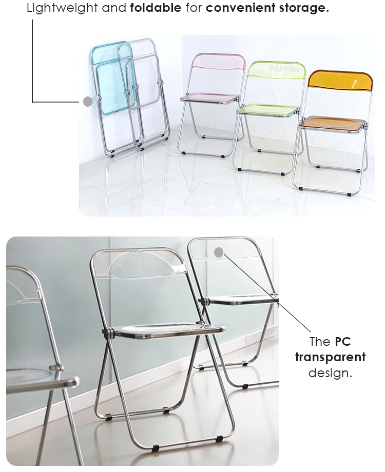 
Transparent Dining Room Furniture Castelli Folding Chair Desk Foldable Chairs 