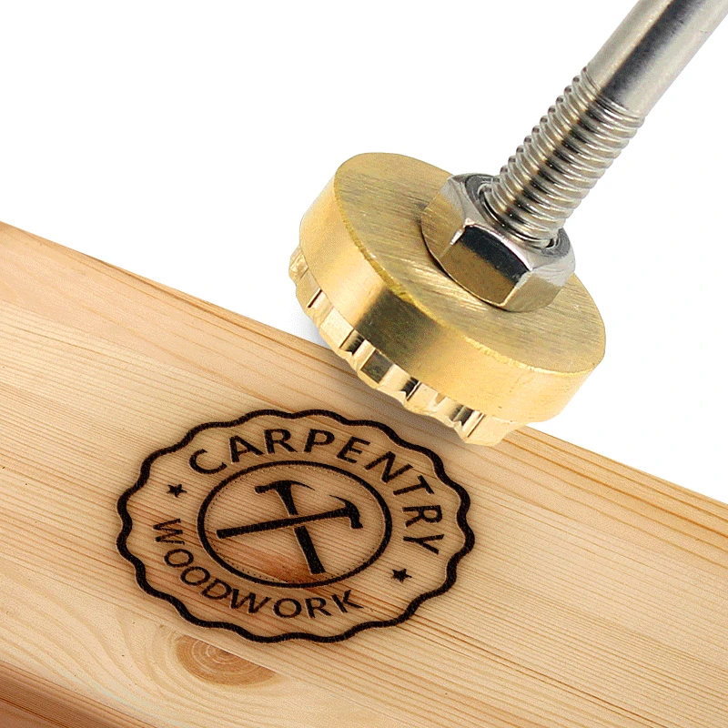 Custom brass logo label Brass wooden handle Hot Stamp Bread Bakery stamp