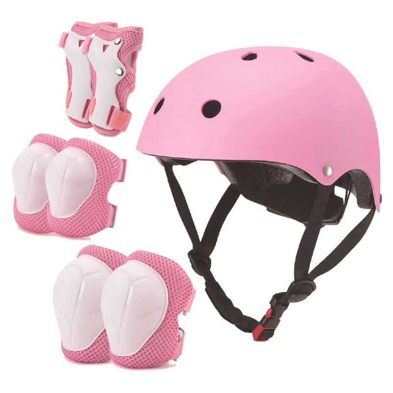 Factory price Fashionable Roller Skating Helmets 7 in 1 kids helmet and pads set