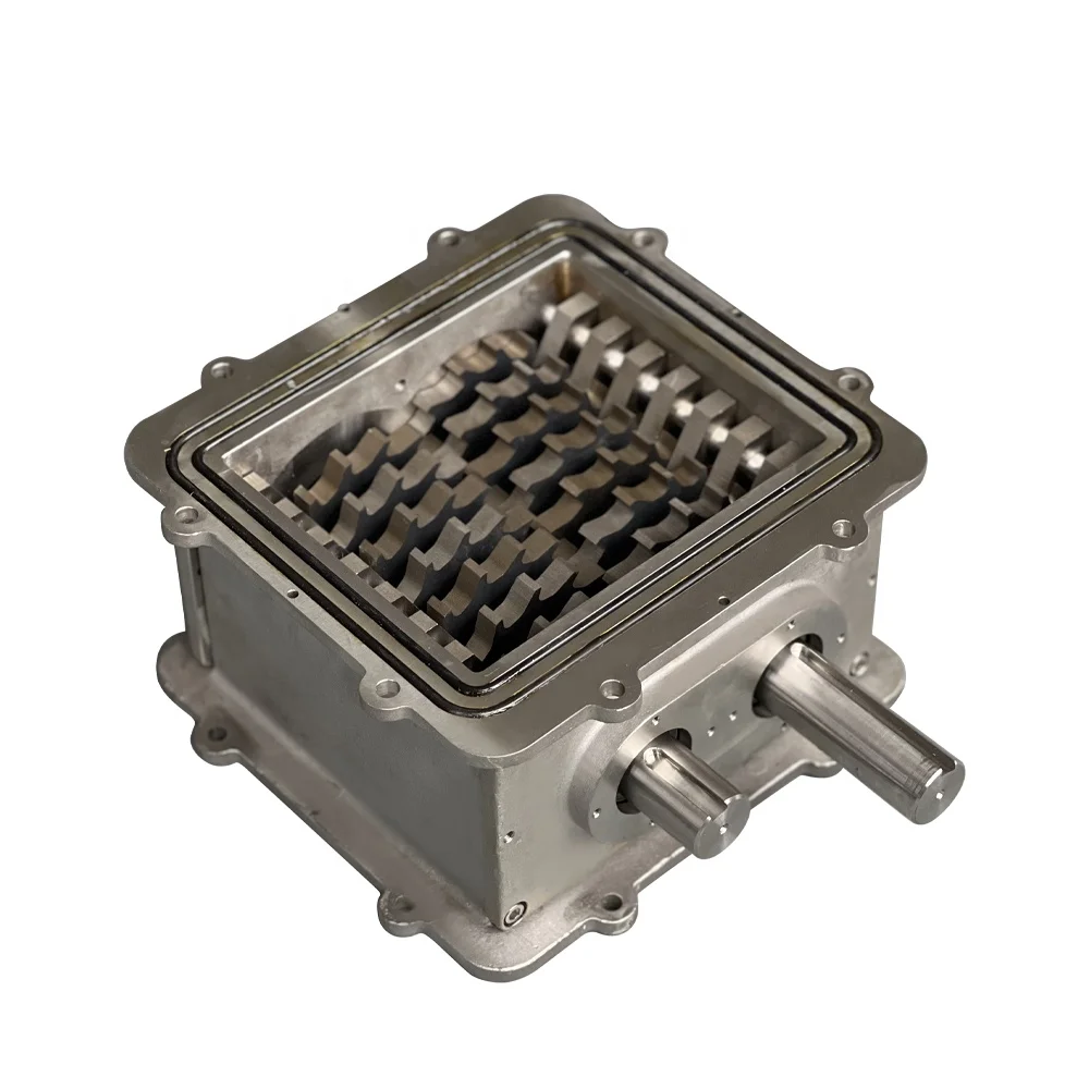 Household Double Shaft Shredder Feeding Chamber Box Price/Mini Shredding Shredder Chassis with a Set of Blades