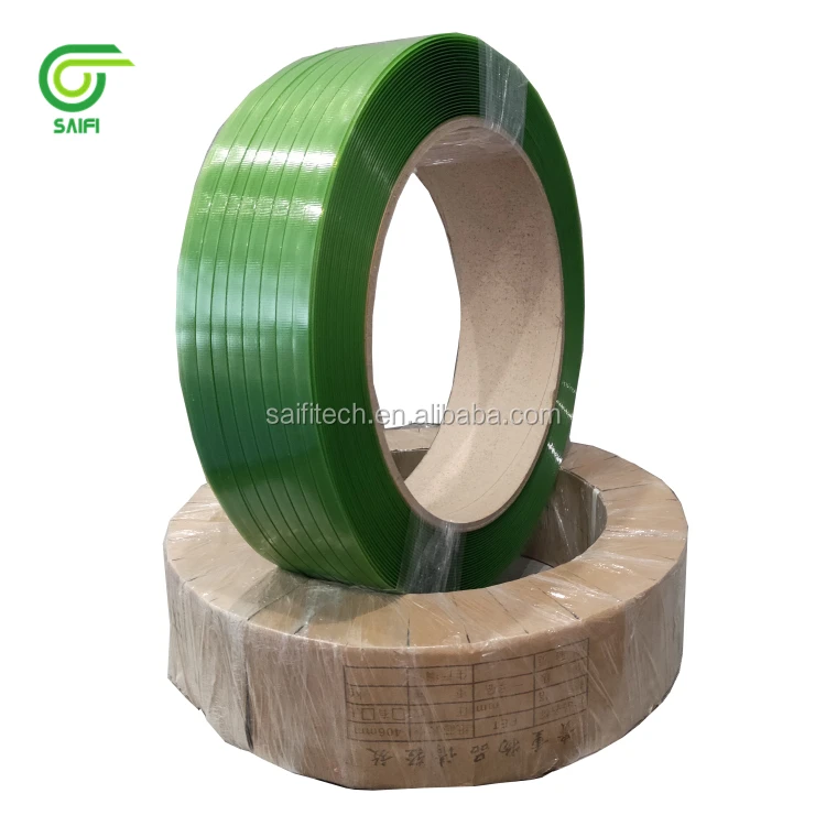 Brick packing width 16 mm green packing plastic band color pet strap pet strapping