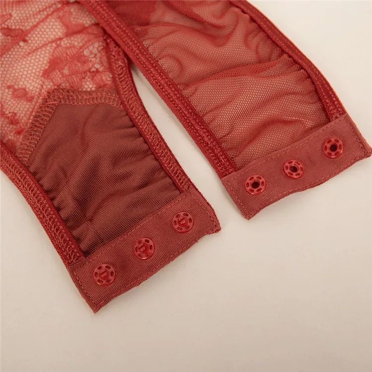 Lace Hollow Out Underwear Bodysuit Women Sexy Bra Lingeries Set Corset Intimates Nightwear Sling wholesale sexy lingerie