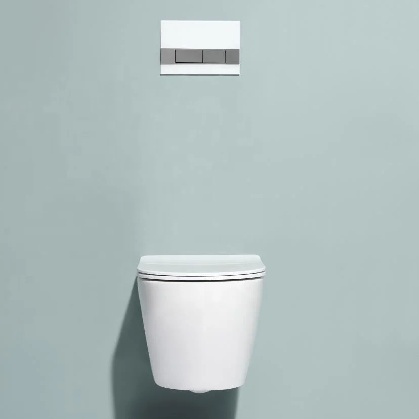 Китайский производитель керамическая п ловушка без оправы назад к стене Туалет настенный туалет для скрытого резервуара с CE ROHS