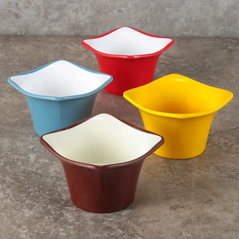 Wholesale Hot Pot Tableware Customized Unbreakable Colored White Melamine Sauce Bowl Plastic Dessert Cup