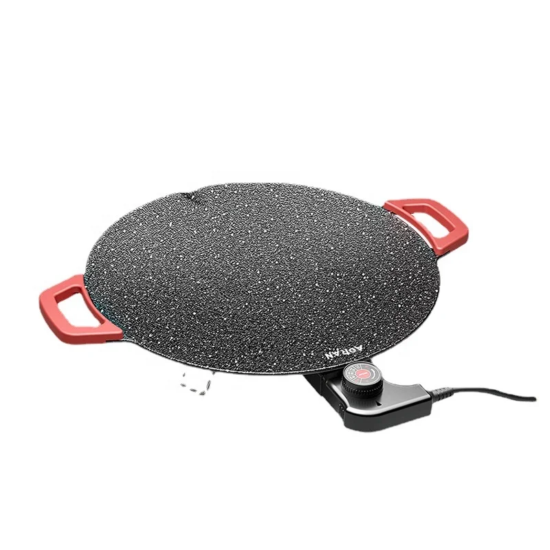 Hot Selling Electric Grill Electric Bbq Non-stick Pan Round Grill Pan With Handle