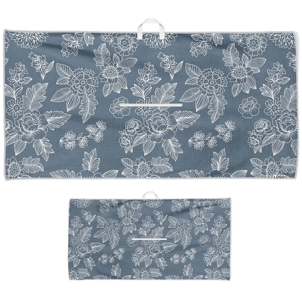 jacquard custom towel yarn-dyed woven golf club brush and towel