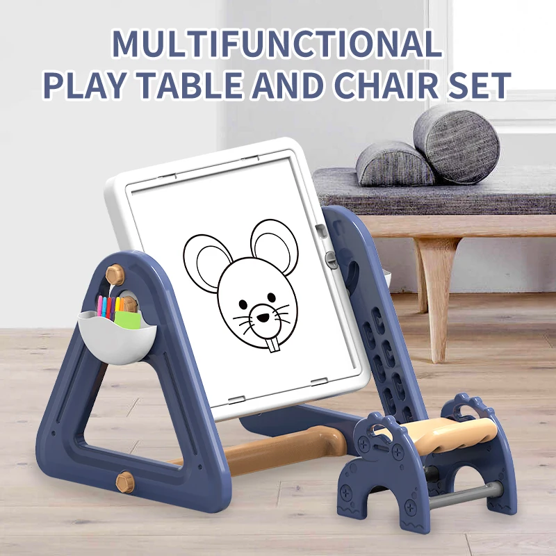 160 granule building blocks table and chair villa building blocks early education wooden table children can draw learning toy