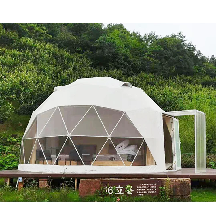 2022 ShenBao Trade show tent waterproof UV-protection party Winter cold weather tents dome glamping geodesic tent