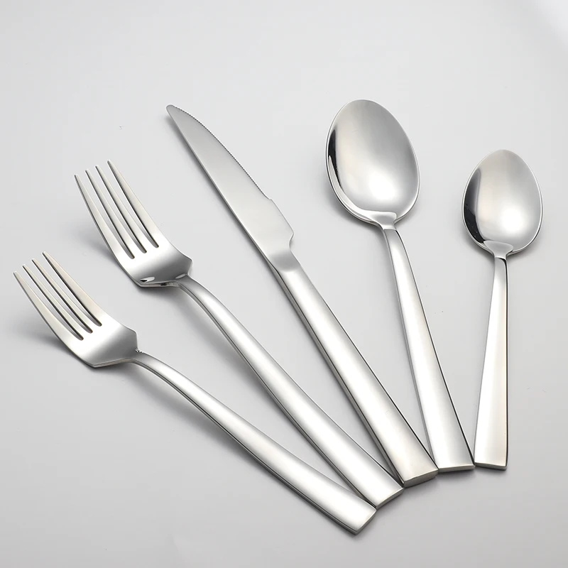 Jieyang Factory Direct Custom OEM ODM Stainless Steel Cutlery Set Metal Spoon Fork And Knife Classic Flatware Set Silverware Set
