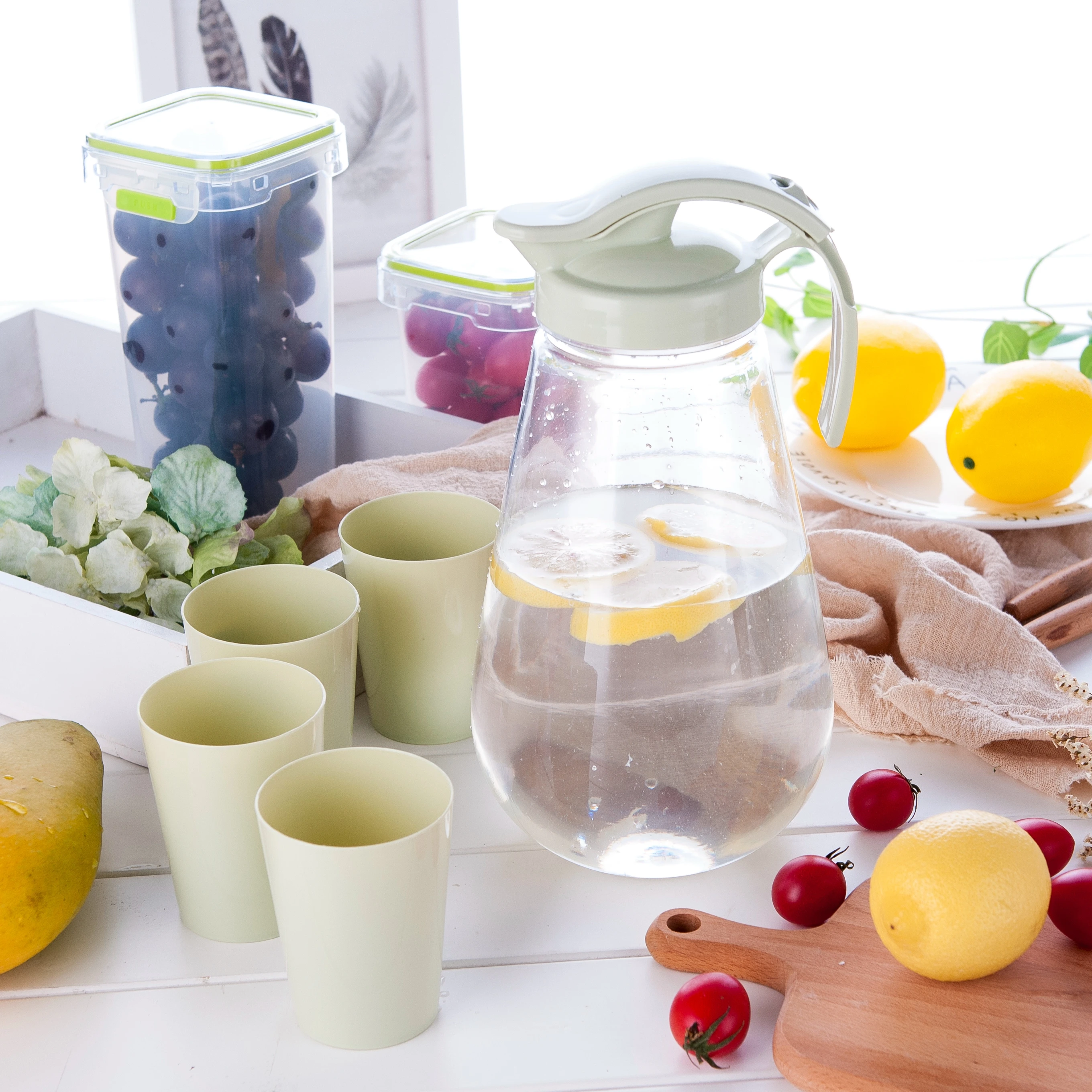 Plastic Juice Jug Water Pots & Kettles Drinkware Type Pitcher Jug Sets