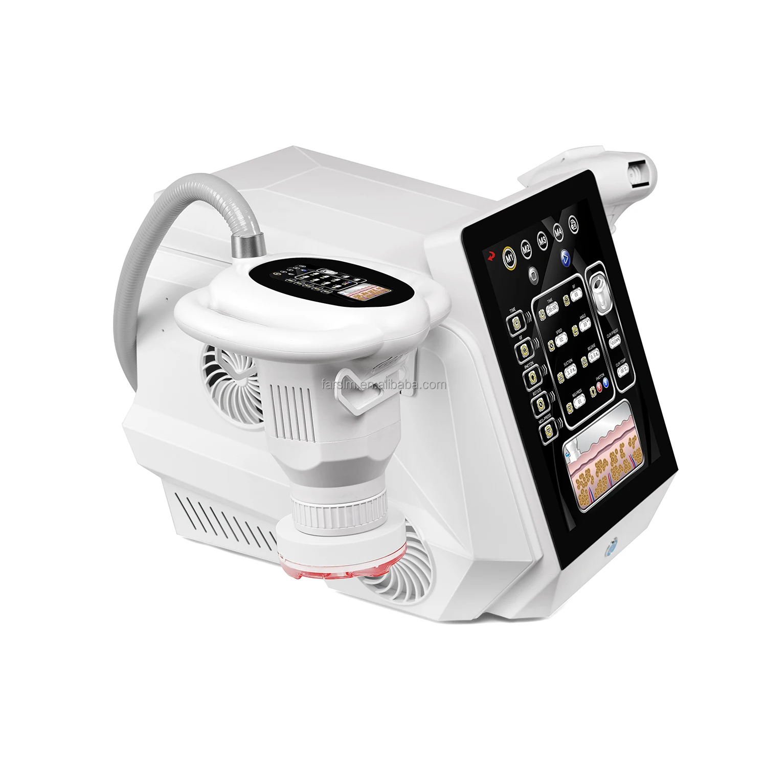 Blood Circulation Face Lifting Weight Loss Body Slimming Rotary Negative Pressure Rf Inner Ball Roller V-Shaping Machine