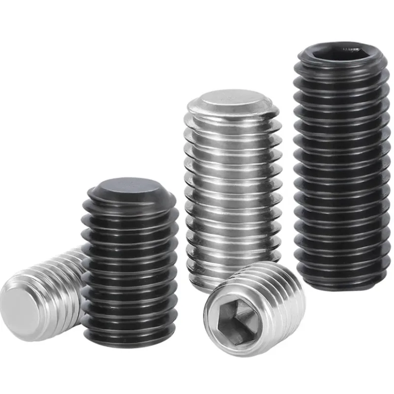 12.9 High Stainless Steel Set Screw Concave End Hexagonal Bolts Tightening Machine Headless Screw Machine Bolt for Alu Profile