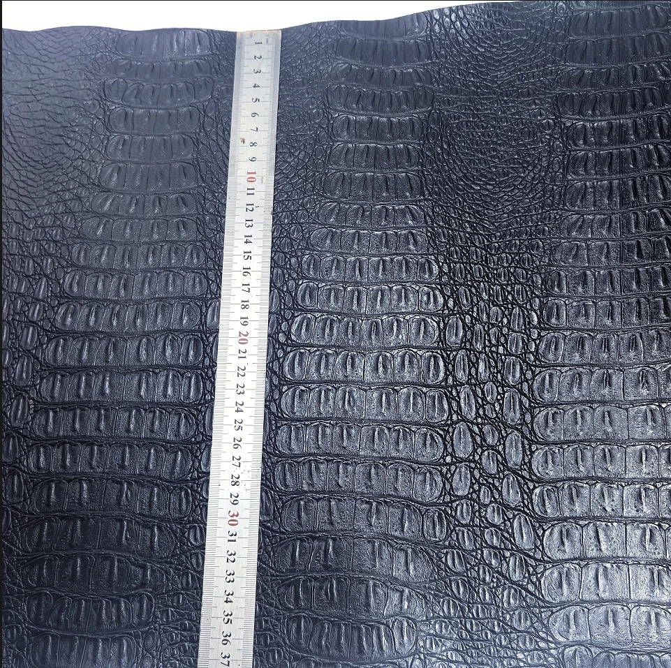 In stock black napping bottom embossed crocodile pattern leather fabric sofa bags handbags gift box suitcase PVC