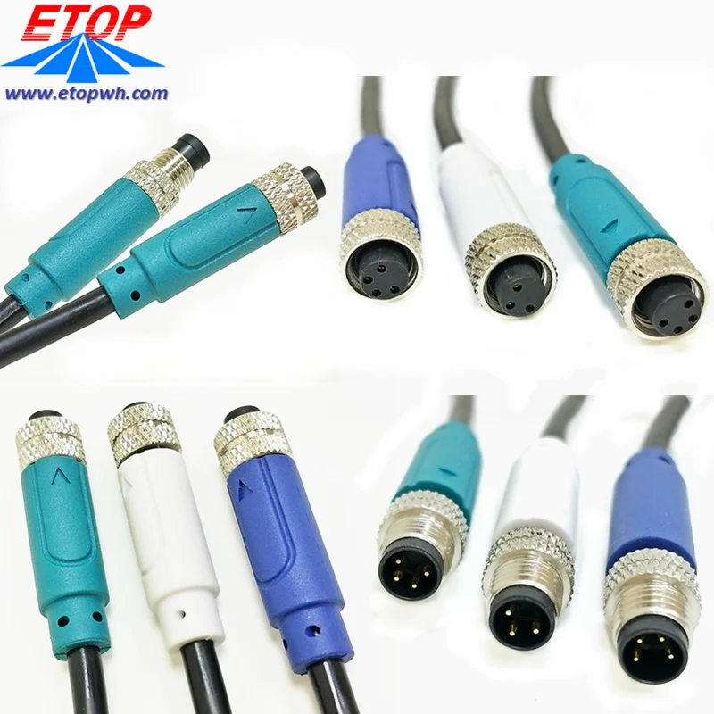 molded cable with Waterproof M8 Connector