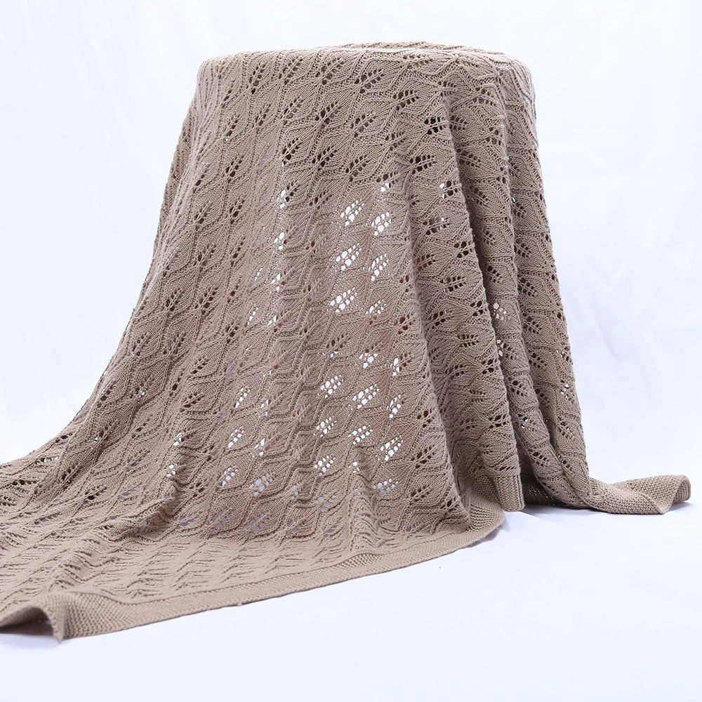 75X100cm ажурной детское постельное белье покрывала одеяла портативный мягкий дорожное полотенце вязаное Пеленальное Одеяло детские