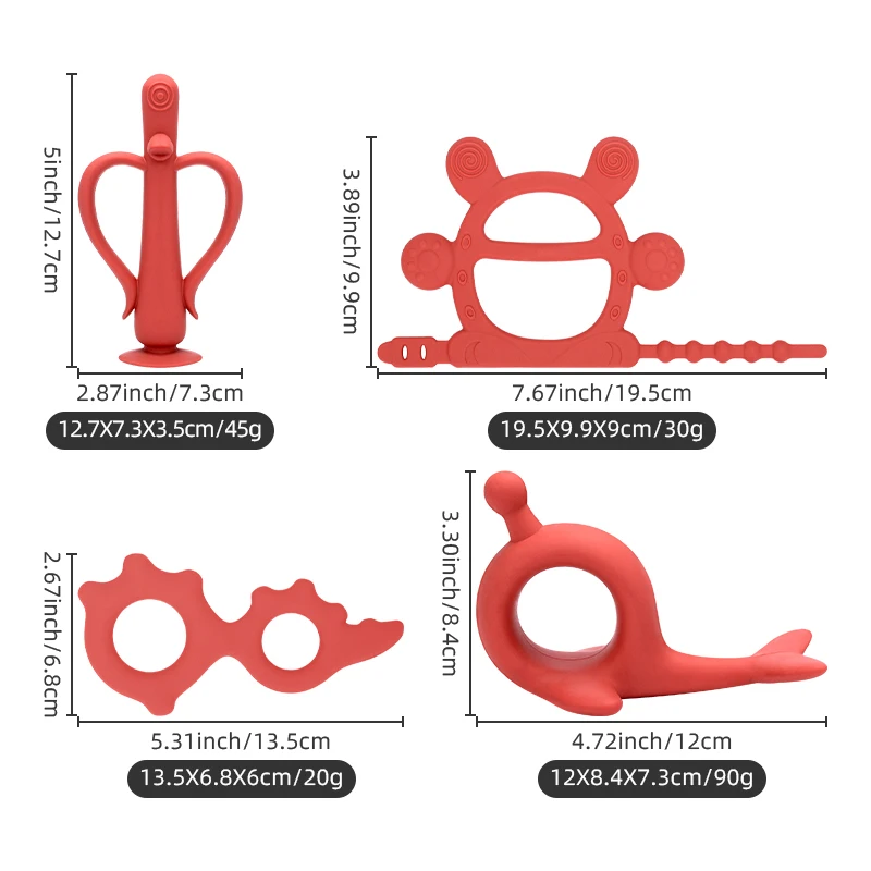 Fast Delivery BPA Free Dolphin Frog Teether Sensory Toys Teething Mordedores Silicone Baby Teether